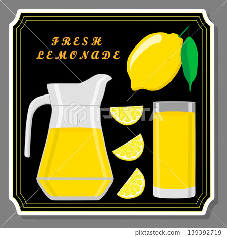 Various sweet tasty natural lemonade 139392719