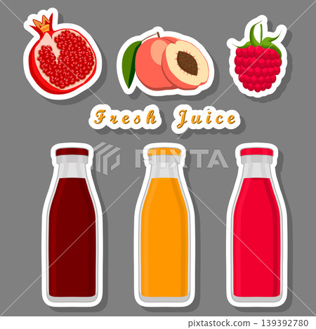 Sweet tasty natural eco product juice in bottle Sweet tasty natural eco product juice in bottle 139392780