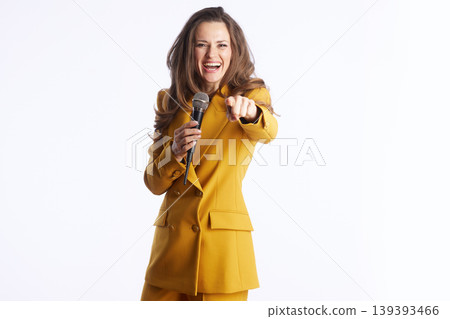 Energetic Motivational Speaker Pointing at Camera Energetic Motivational Speaker Pointing at Camera 139393466