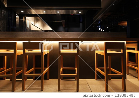 The counter of a high-end Japanese restaurant/sushi bar The counter of a high-end Japanese restaurant/sushi bar 139393495