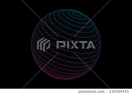 Spherical wireframe 139394435