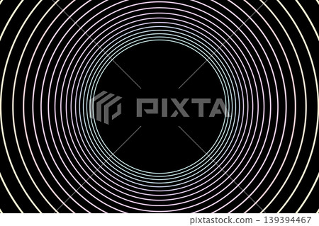 Colorful concentric circles on a black background Colorful concentric circles on a black background 139394467