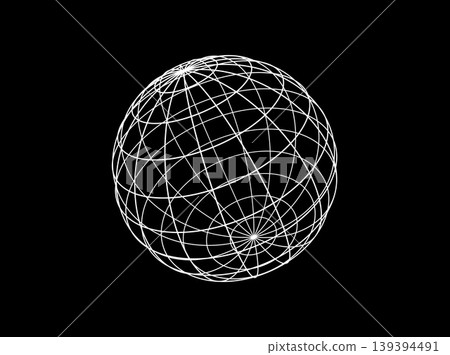 Wireframe globe 139394491
