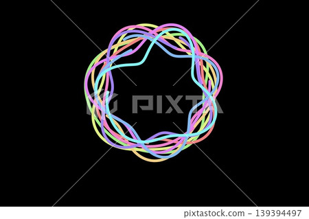 Circles drawn with colorful lines Circles drawn with colorful lines 139394497