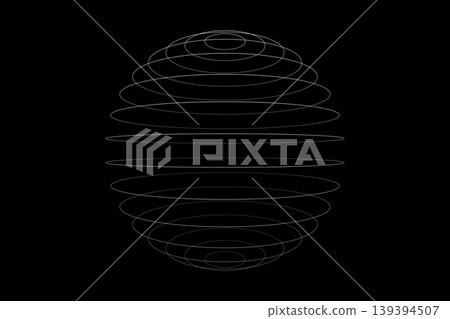 Spherical wireframe Spherical wireframe 139394507