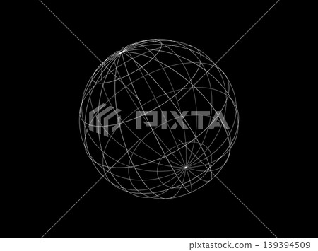 sphere abstract white line sphere abstract white line 139394509