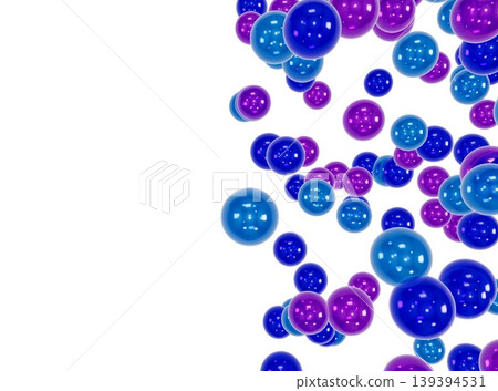A group of blue and purple spheres A group of blue and purple spheres 139394531