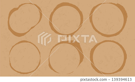 Cardboard with a cup stain. Coffee, tea mug trace Cardboard with a cup stain. Coffee, tea mug trace 139394613