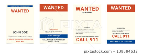 Blank wanted poster template. Modern bounty banner Blank wanted poster template. Modern bounty banner 139394632