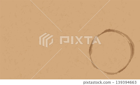 Mug trace on a cardboard. Coffee or tea stains 139394663