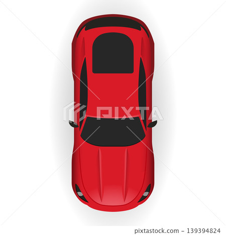 Red sports car aerial view stock illustration Red sports car aerial view stock illustration 139394824