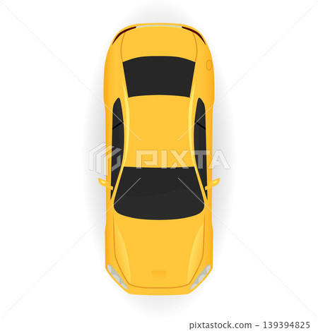 Yellow sports car aerial view stock illustration Yellow sports car aerial view stock illustration 139394825