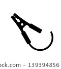 Car battery jumper power cable icon isolated. Wire Battery Charge Connect. Vector Illustration. 139394856