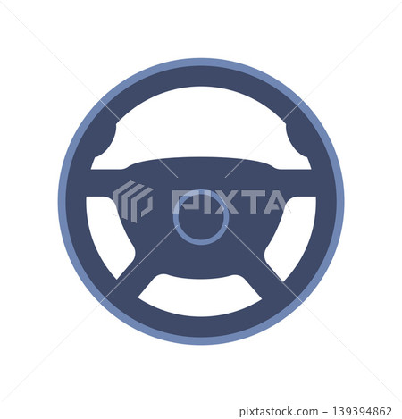Realistic car steering wheel. Auto part for control drive and turn. Leather automobile steering wheel with mode and vehicle horn button. Vector illustration. Realistic car steering wheel. Auto part for control drive and turn. Leather automobile steering wheel with mode and vehicle horn button. Vector illustration. 139394862