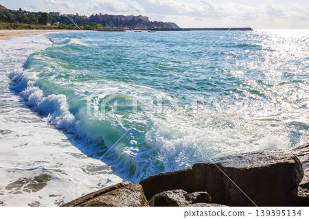 Mediterranean seascape, near Tropea Mediterranean seascape, near Tropea 139395134