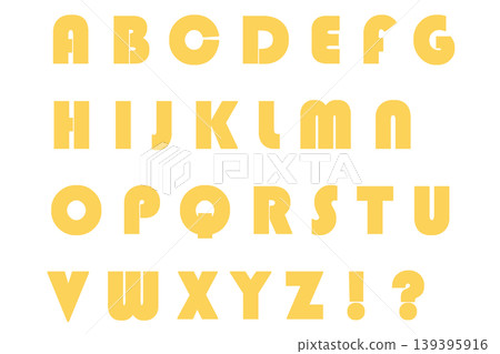 字母 4,大寫字母,那不勒斯黃 字母 4,大寫字母,那不勒斯黃 139395916