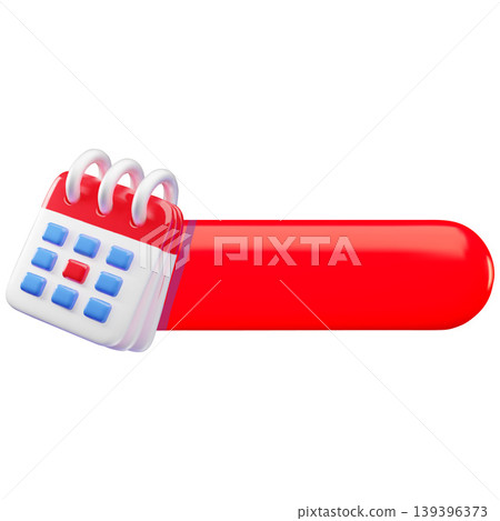 Calendar with red plate block place for text realistic 3D vector icon, deadline and time management, business planning Calendar with red plate block place for text realistic 3D vector icon, deadline and time management, business planning 139396373