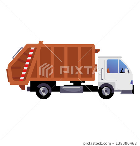 Garbage truck flat vector, cartoon industrial heavy machinery, trash dump truck urban vehicle garbage collection service Garbage truck flat vector, cartoon industrial heavy machinery, trash dump truck urban vehicle garbage collection service 139396468