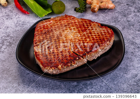 Fried tuna fish fillet steak Fried tuna fish fillet steak 139396643