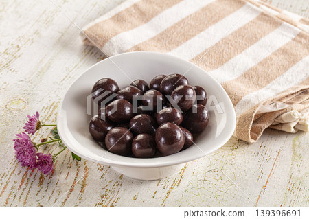Nut in chocolate balls sweet candy Nut in chocolate balls sweet candy 139396691