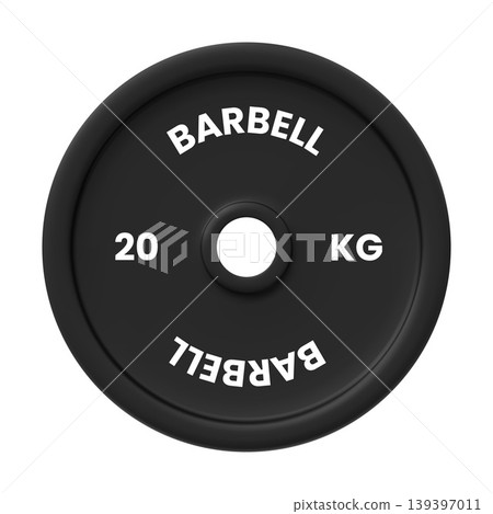 A realistic black weightlifting disc icon, 20 kilograms, a power load. A realistic black weightlifting disc icon, 20 kilograms, a power load. 139397011