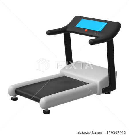 Treadmill simulator realistic 3D vector icon, fitness cardio exercise equipment, gym electric running training machine Treadmill simulator realistic 3D vector icon, fitness cardio exercise equipment, gym electric running training machine 139397012