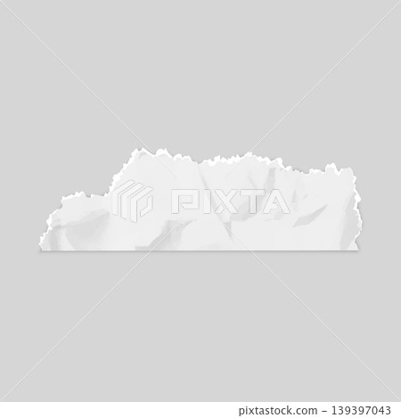 A strip of torn white paper with a wrinkled texture and a jagged top edge A strip of torn white paper with a wrinkled texture and a jagged top edge 139397043