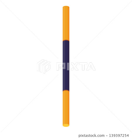 Magic wand flat vector icon, cartoon magic illusion stuff, game magician props, wizard stick, focus trick equipment 139397254