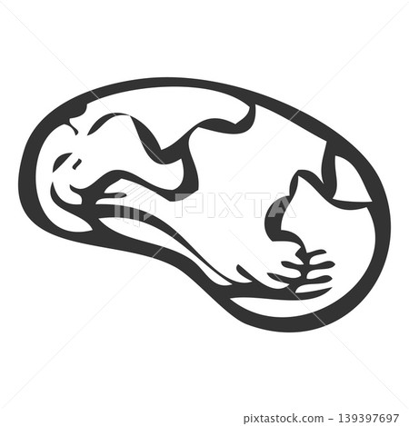 A monochrome hand-drawn sketch of a chia seed, a superfood. A monochrome hand-drawn sketch of a chia seed, a superfood. 139397697