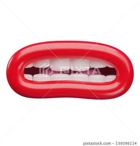 Worried mouth expression, vector cartoon 3D disappointed character open mouth, comic funny red lips, teeth and tongue Worried mouth expression, vector cartoon 3D disappointed character open mouth, comic funny red lips, teeth and tongue 139398114