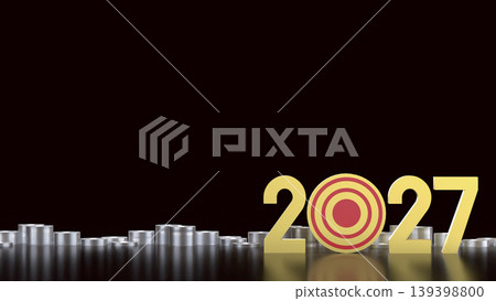 Financial Target Growth Vision for 2027 3d render. Financial Target Growth Vision for 2027 3d render. 139398800
