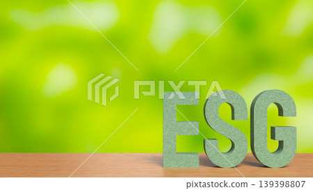 Sustainable ESG Business Strategy Concept 3d render. Sustainable ESG Business Strategy Concept 3d render. 139398807