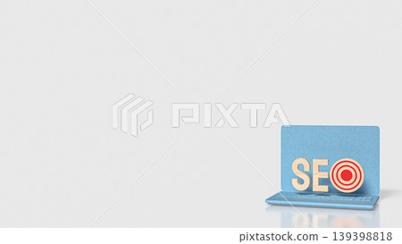 Laptop SEO Target Marketing Strategy 3d render. 139398818