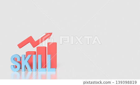 Skill Development Growth Strategy Concept 3d render. Skill Development Growth Strategy Concept 3d render. 139398819