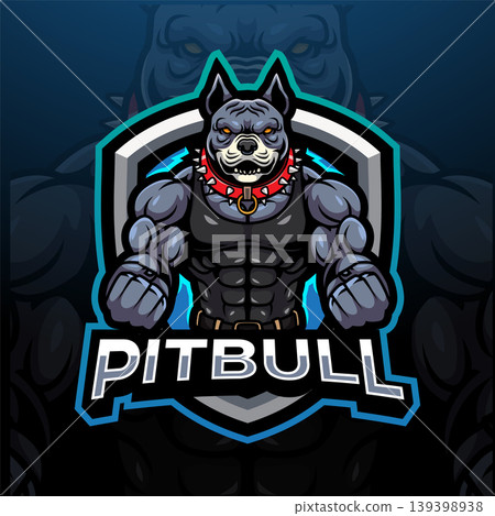 Pitbull fighter esport mascot logo design Pitbull fighter esport mascot logo design 139398938
