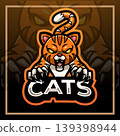 The cat mascot esport logo design 139398944