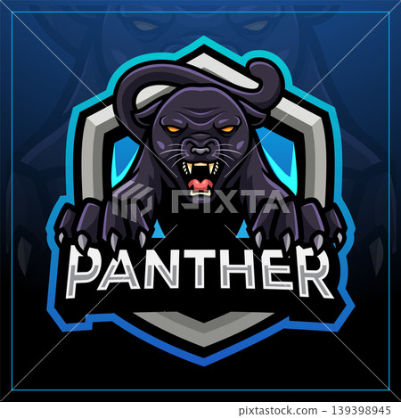 Panther mascot esport logo design 139398945