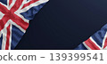 United kingdom flag on dark blue background with copy space 3D render 139399541