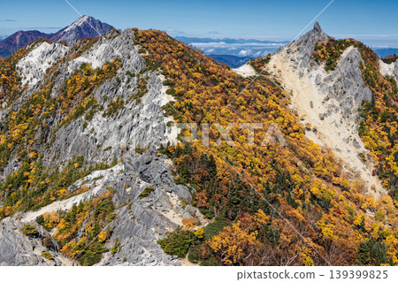 從南阿爾卑斯山觀音山的山脊上可以看到地藏山和甲斐駒岳，鳳凰三山。 139399825