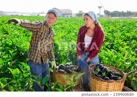 Man and young lady working in plantation Man and young lady working in plantation 139400680