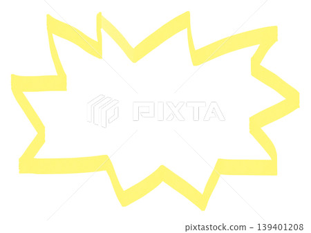 Spiky yellow speech bubble Spiky yellow speech bubble 139401208