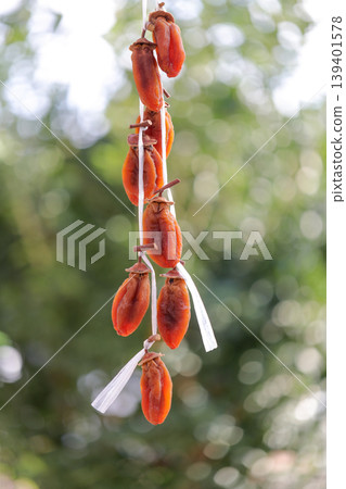 Handmade dried persimmon 139401578