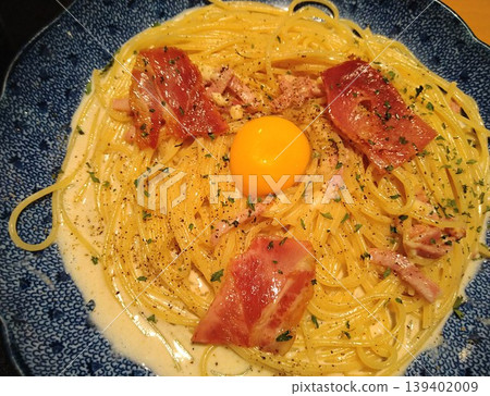 A close-up of carbonara at Japanese restaurants A close-up of carbonara at Japanese restaurants 139402009