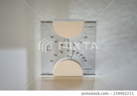 Transparent thermometer and hygrometer Transparent thermometer and hygrometer 139402211