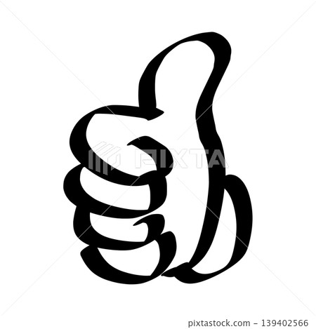 Hand-drawn style "like" icon illustration Hand-drawn style "like" icon illustration 139402566