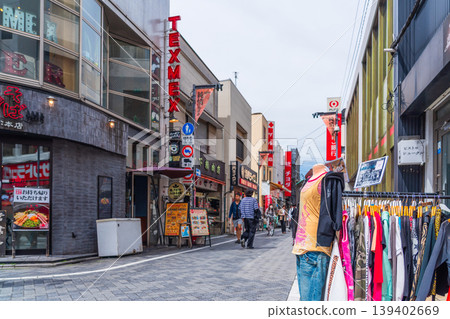 Tokyo cityscape: Koenji Station area, Junjo Shopping Street, the setting for the novel "Koenji Junjo Shopping Street". Tokyo cityscape: Koenji Station area, Junjo Shopping Street, the setting for the novel "Koenji Junjo Shopping Street". 139402669