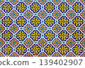 Mexican Ceramic Mosaic Wall. Tile Background 139402907