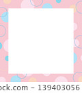 Pink square frames with circle patterns for background, wallpaper, backdrop, card print, dot banner, ad template, poster, postcard, decorations, book cover design, sticky note, notepads, memo note 139403056