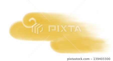 用畫筆、薄霧和金箔描繪的雲朵。 139403300