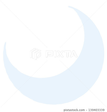 用畫筆畫的月亮——新月——月白 用畫筆畫的月亮——新月——月白 139403339